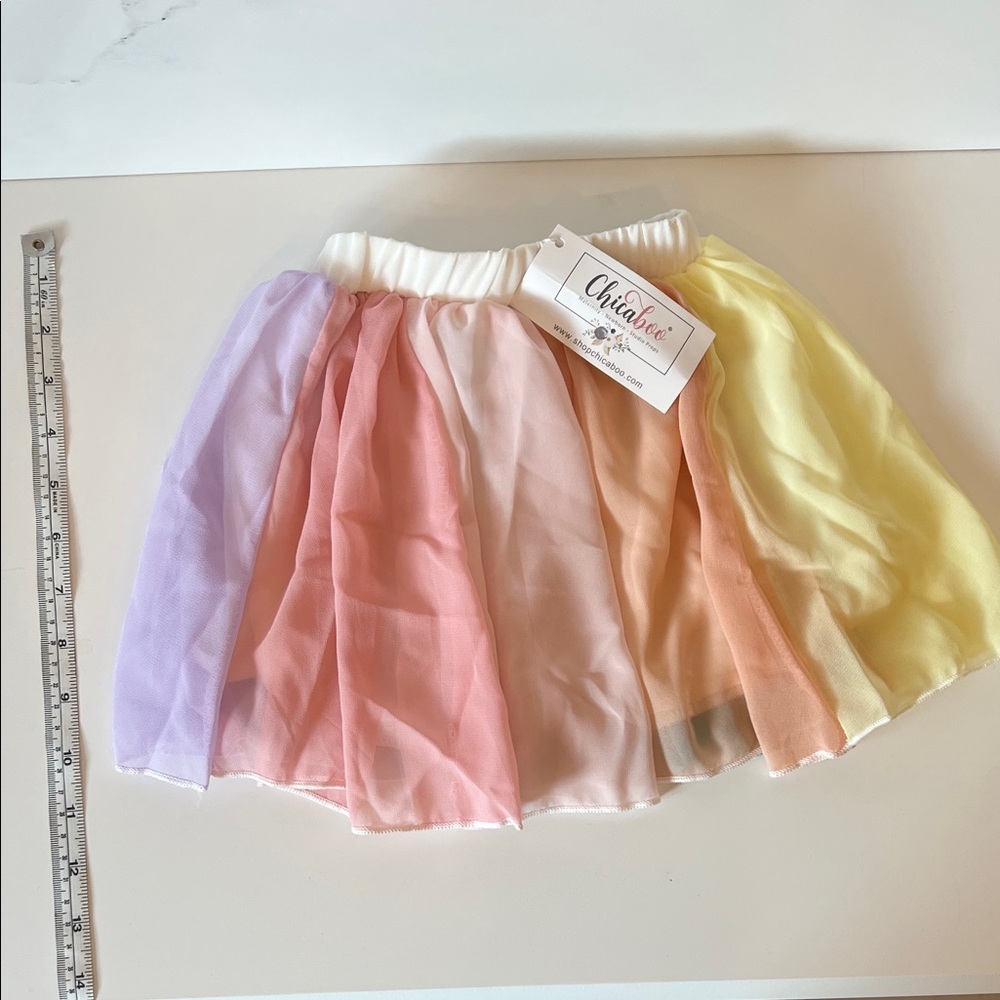 Chicaboo Pastel Rainbow Tulle Skirt